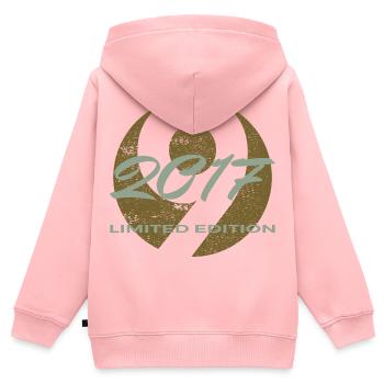 9. Geburtstag 2017 Jungen und Mädchen Geschenk - Kinder Premium Organic Zip Hoodie - Rosa - Hinten - AI Model Kid Female (0cm)