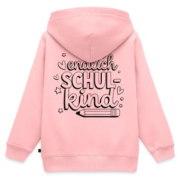 Endlich Schulkind Einschulung Ausmalen Schulanfang - Kinder Premium Organic Zip Hoodie - Rosa - Hinten - AI Model Kid Female (0cm)