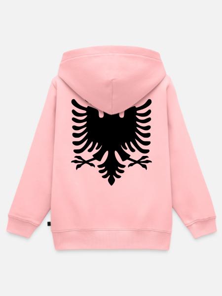 albania_2019 - Kinder Premium Organic Zip Hoodie - Rosa
