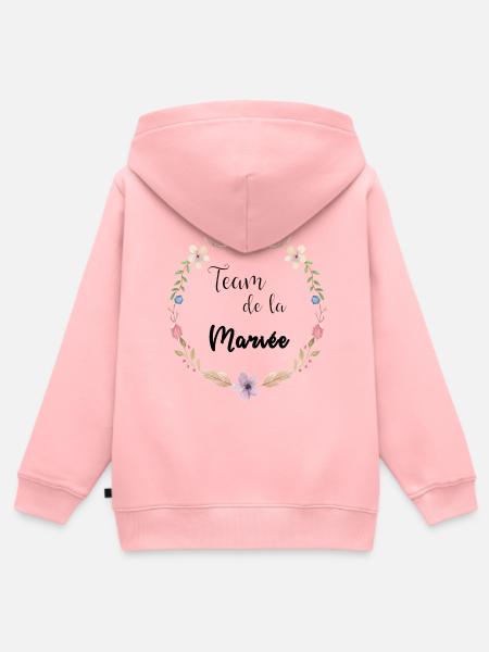Boho Braut Mannschaft - Kinder Premium Organic Zip Hoodie - Rosa