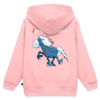 Isländer on Tour - Kinder Premium Organic Zip Hoodie - Rosa - Hinten - AI Model Kid Female (0cm)