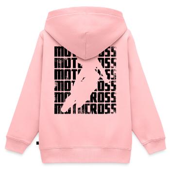 Motocross - Kids Premium Organic Zip-up Hoodie - rose - Back - AI Model Kid Female (0cm)