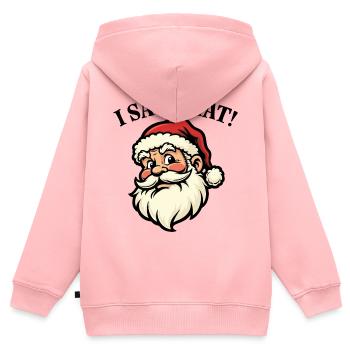 Ich habe das gesehen - den Weihnachtsmann - Kinder Premium Organic Zip Hoodie - Rosa - Hinten - AI Model Kid Female (0cm)