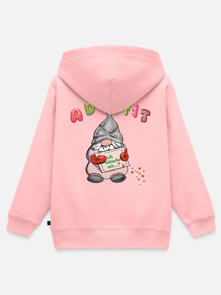Advent - Kinder Premium Organic Zip Hoodie - Rosa