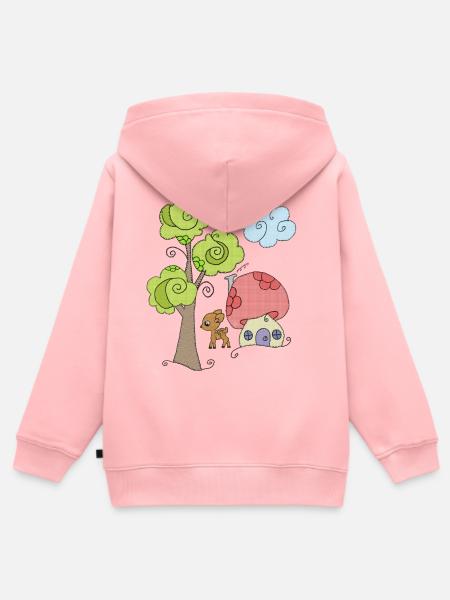 Zauberhafter_Wald - Kinder Premium Organic Zip Hoodie - Rosa