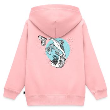 meerjungfrau Nixe illustration mädchen Wasser lol - Kinder Premium Organic Zip Hoodie - Rosa - Hinten - AI Model Kid Female (0cm)