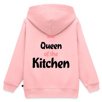 Kochschürze für dein Dinner - Kinder Premium Organic Zip Hoodie - Rosa - Hinten - AI Model Kid Female (0cm)