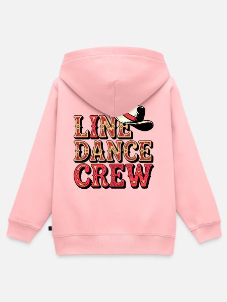 Line Dance Team - Kinder Premium Organic Zip Hoodie - Rosa