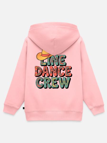 Line Dance Crew Retro - Kinder Premium Organic Zip Hoodie - Rosa