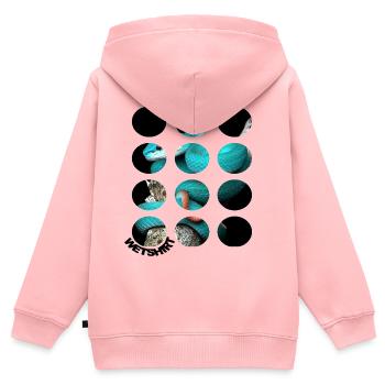Serpent optical effect t-shirt design - Kids Premium Organic Zip-up Hoodie - rose - Back - AI Model Kid Female (0cm)