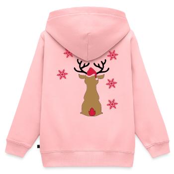 élan - Sweat Premium à capuche zippé enfant bio - rose - Dos - AI Model Kid Female (0cm)