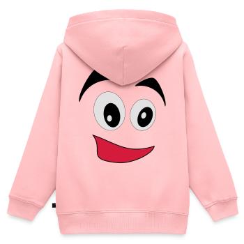 comic - Kinder Premium Organic Zip Hoodie - Rosa - Hinten - AI Model Kid Female (0cm)