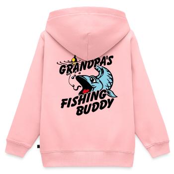 Grandpa's Fishing Buddy | Angeln mit Opa - Kinder Premium Organic Zip Hoodie - Rosa - Hinten - AI Model Kid Female (0cm)