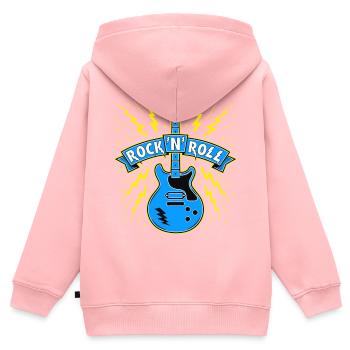Rock 'n' Roll Gitarre - Kinder Premium Organic Zip Hoodie - Rosa - Hinten - AI Model Kid Female (0cm)