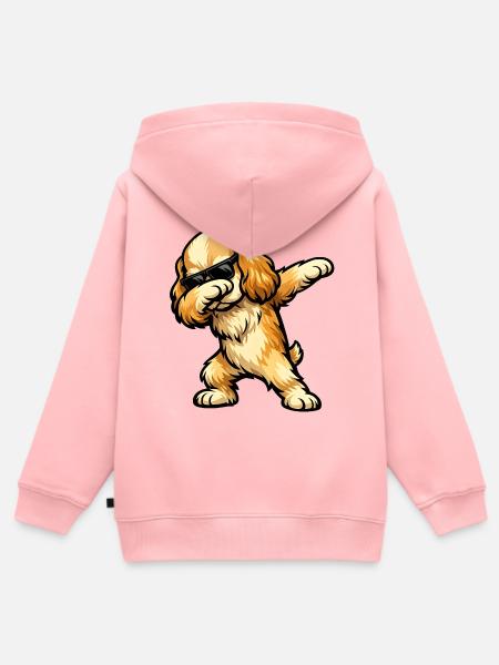Dabbing American Cocker Spaniel - Kinder Premium Organic Zip Hoodie - Rosa