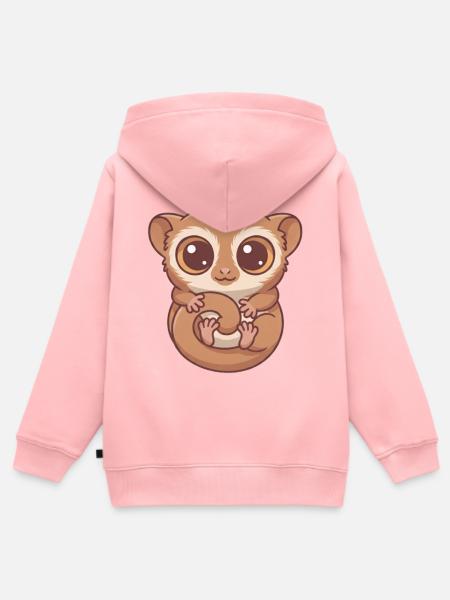 Koboldmaki - Kinder Premium Organic Zip Hoodie - Rosa