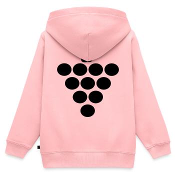 Route des vins - Sweat Premium à capuche zippé enfant bio - rose - Dos - AI Model Kid Female (0cm)