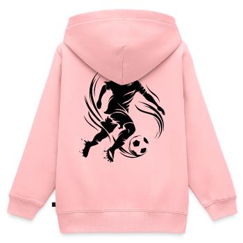 Fußballspieler - Kinder Premium Organic Zip Hoodie - Rosa - Hinten - AI Model Kid Female (0cm)