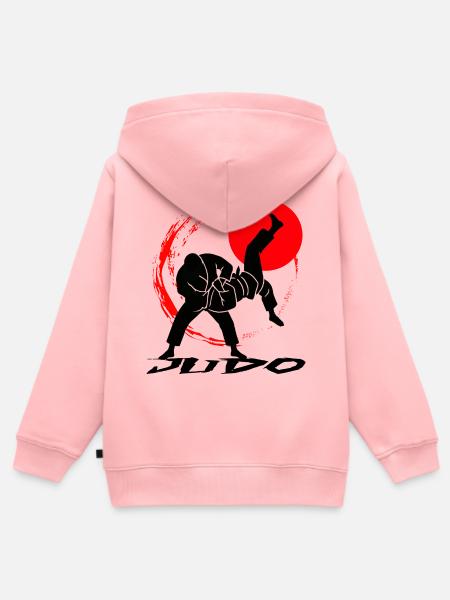 Judo - Kinder Premium Organic Zip Hoodie - Rosa