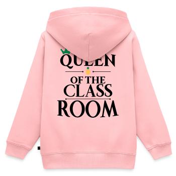 Schule - Kinder Premium Organic Zip Hoodie - Rosa - Hinten - AI Model Kid Female (0cm)
