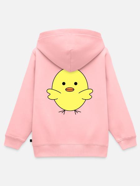 Gelbes Küken - Kinder Premium Organic Zip Hoodie - Rosa