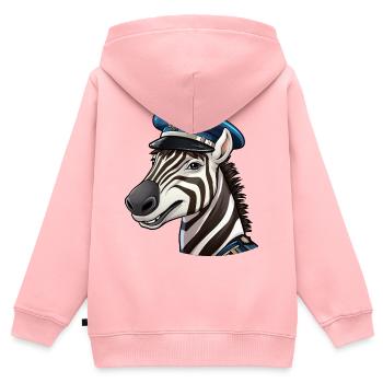 Zebra Polizistin - Kinder Premium Organic Zip Hoodie - Rosa - Hinten - AI Model Kid Female (0cm)