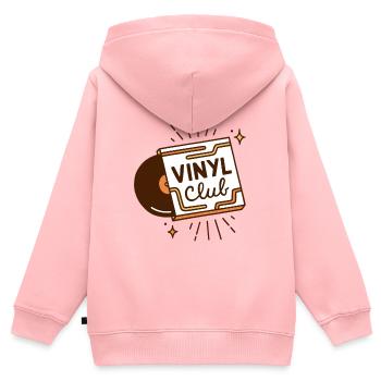 Vinylclub-Analog-Musikästhetik - Kinder Premium Organic Zip Hoodie - Rosa - Hinten - AI Model Kid Female (0cm)