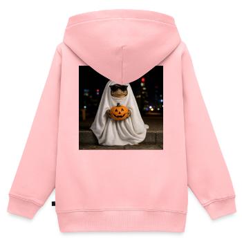 Kröte Gespenst Sonnenbrille T-Shirt Halloween - Kinder Premium Organic Zip Hoodie - Rosa - Hinten - AI Model Kid Female (0cm)