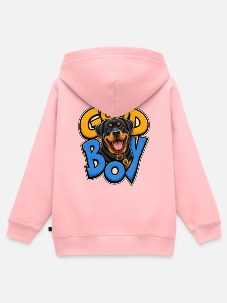 Rottweiler - Kinder Premium Organic Zip Hoodie - Rosa