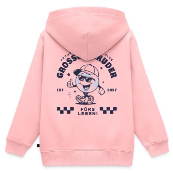 Großer Bruder 2027 - Kinder Premium Organic Zip Hoodie - Rosa - Hinten - AI Model Kid Female (0cm)