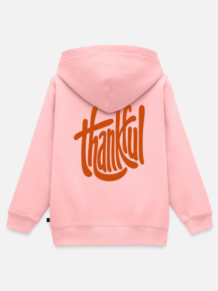 Dankbarkeit - Kinder Premium Organic Zip Hoodie - Rosa
