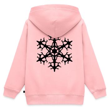 Schneestern - Kinder Premium Organic Zip Hoodie - Rosa - Hinten - AI Model Kid Female (0cm)