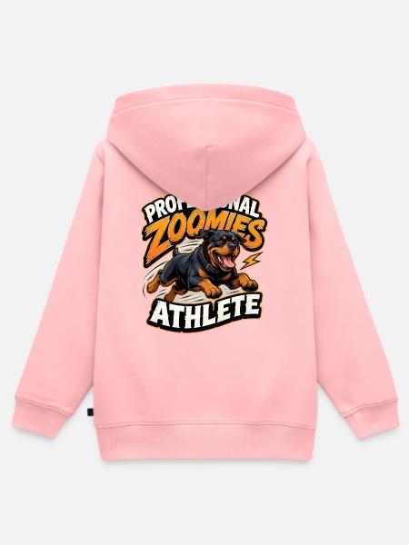 Rottweiler - Kinder Premium Organic Zip Hoodie - Rosa