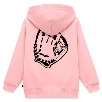 Baseball - Kinder Premium Organic Zip Hoodie - Rosa - Hinten - AI Model Kid Female (0cm)
