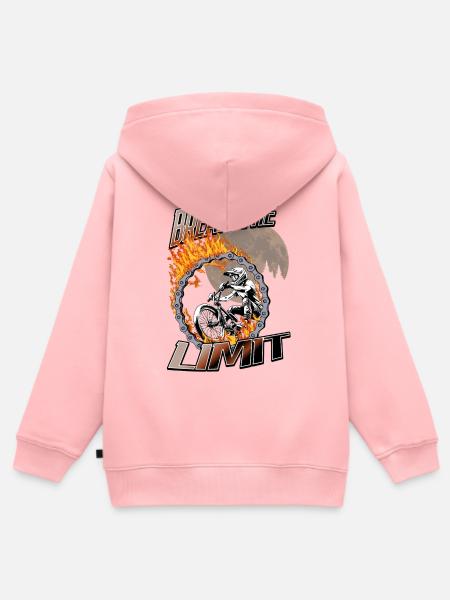 BMX Break the Limit Feuer - Kinder Premium Organic Zip Hoodie - Rosa