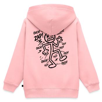 Electric Shock Humor | Funny Electrician Gift - Kids Premium Organic Zip-up Hoodie - rose - Back - AI Model Kid Female (0cm)