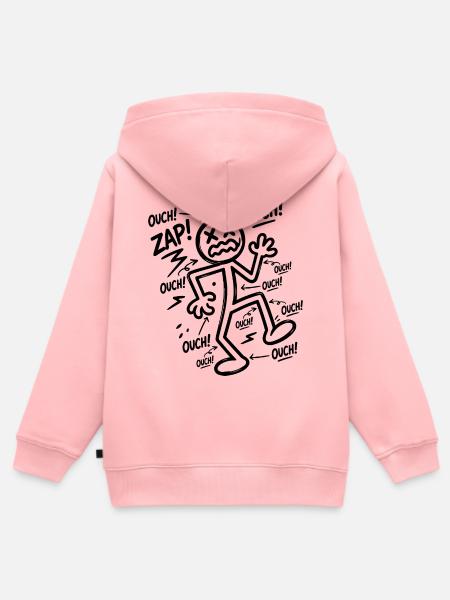 Elektroschock-Humor | Lustiges Elektriker-Geschenk - Kinder Premium Organic Zip Hoodie - Rosa