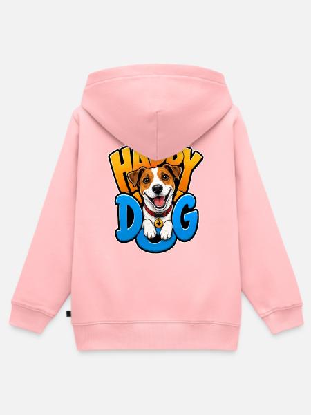 Jack Russell Terrier - Kinder Premium Organic Zip Hoodie - Rosa