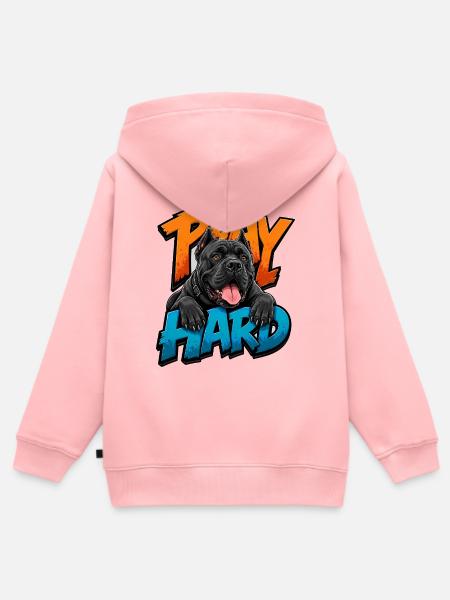 Cane Corso - Kinder Premium Organic Zip Hoodie - Rosa