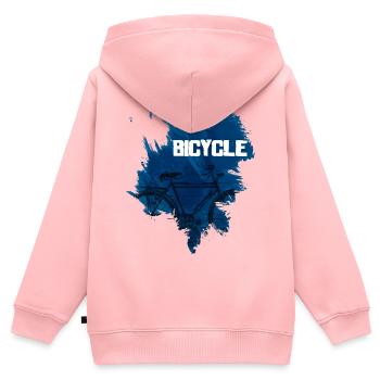 Bicycle Bicycle Cycling - Kids Premium Organic Zip-up Hoodie - rose - Back - AI Model Kid Female (0cm)
