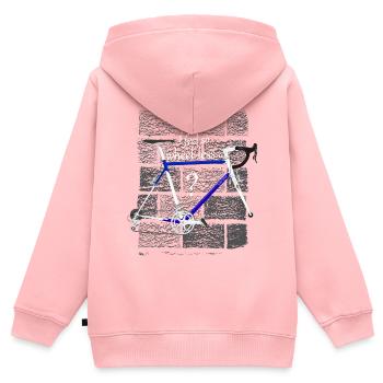 Je me sens tellement sans roues - Sweat Premium à capuche zippé enfant bio - rose - Dos - AI Model Kid Female (0cm)