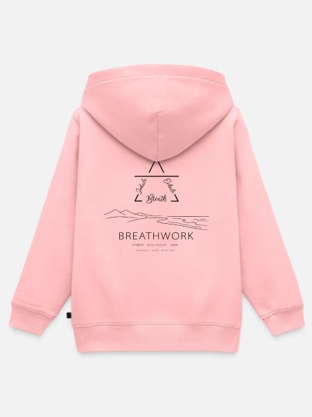 Inhale-Exhale-Breathing - Kinder Premium Organic Zip Hoodie - Rosa