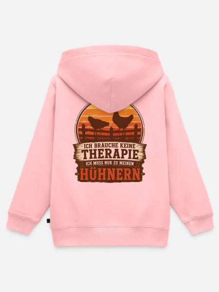 Hühnerstimmung Spruchshirt - Kinder Premium Organic Zip Hoodie - Rosa