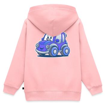 Süßes Auto - Kinder Premium Organic Zip Hoodie - Rosa - Hinten - AI Model Kid Female (0cm)