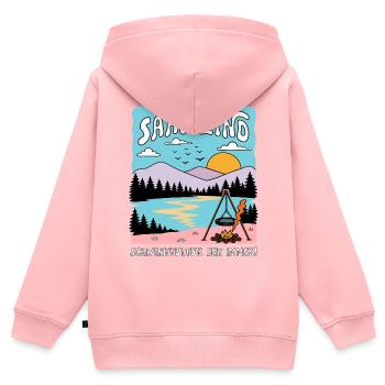 Saarland, Schwenkkultur seit immer!  - Kinder Premium Organic Zip Hoodie - Rosa - Hinten - AI Model Kid Female (0cm)