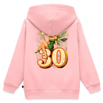 Retro 30. Geburtstag: Magische Fee & Elfe - Kinder Premium Organic Zip Hoodie - Rosa - Hinten - AI Model Kid Female (0cm)