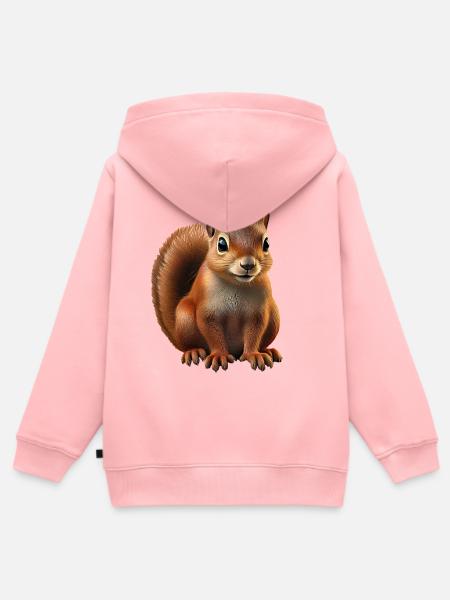 Eichhoernchen - Kinder Premium Organic Zip Hoodie - Rosa