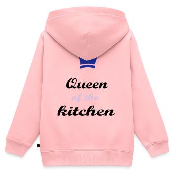 Kochen - Kinder Premium Organic Zip Hoodie - Rosa - Hinten - AI Model Kid Female (0cm)