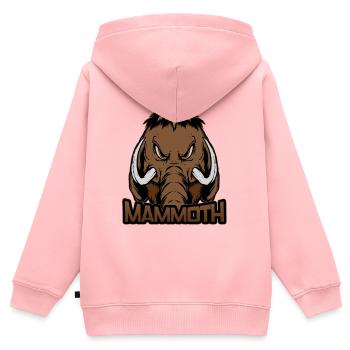 Mammut Böses Mammut - Kinder Premium Organic Zip Hoodie - Rosa - Hinten - AI Model Kid Female (0cm)