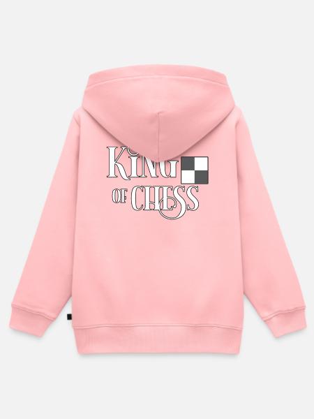 Schach Schachkönig - Kinder Premium Organic Zip Hoodie - Rosa